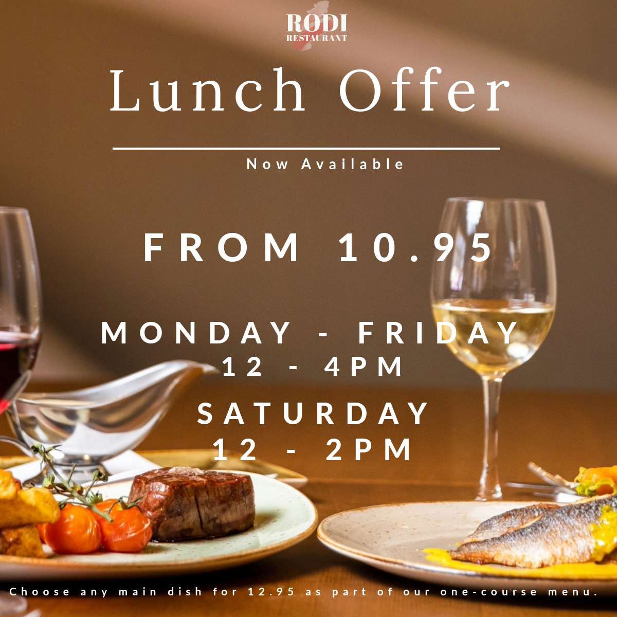 Lunch Offer at Rodi Restaurant Welwyn