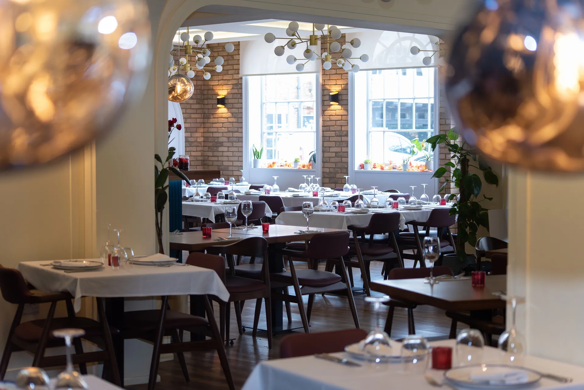 The dining room at Rodi Restaurant in Old Welwyn